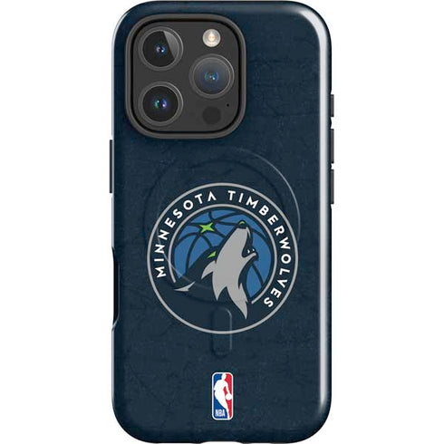 NBA Minnesota Timberwolves Distressed iPhone 16 Pro Magsafe Impact Case